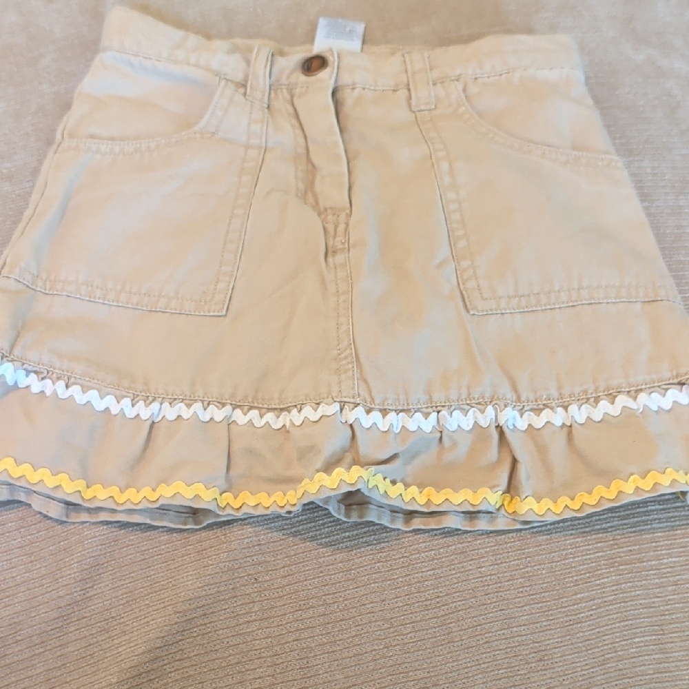 Vintage Y2K Gymboree Beige Skirt with Ruffle Detail